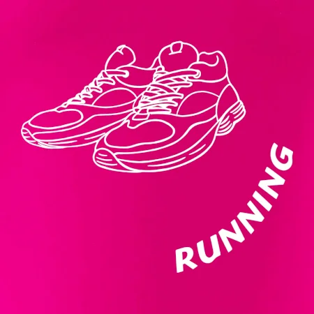 Running nápis šikmo