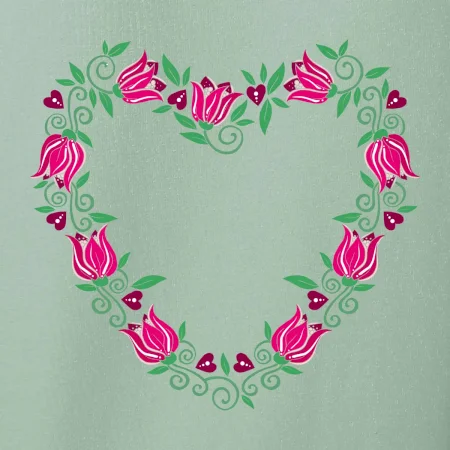 Červené tulipánové srdiečko (Pecka design)