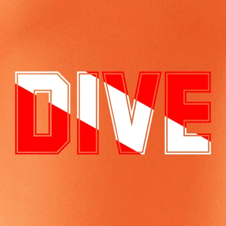 Dive nápis vlajka