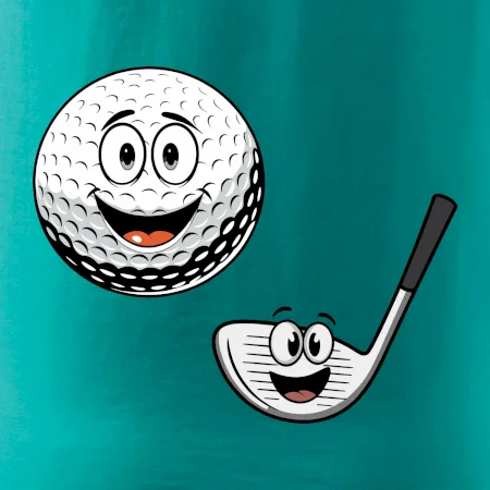 Parové triko - Golfová hůl a míček
