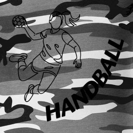 Handball nápis šikmo  - holka