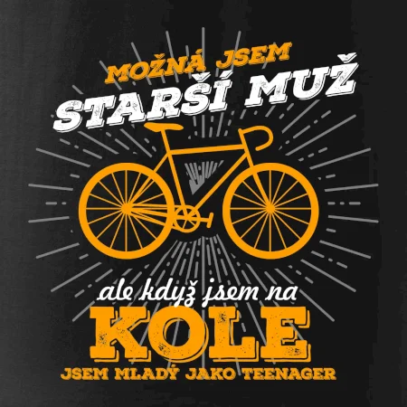 Starší muž - cyklista silniční kolo