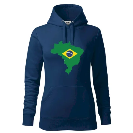 Brazílie vlajka v mapě