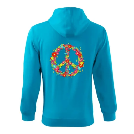 Peace symbol červené květiny