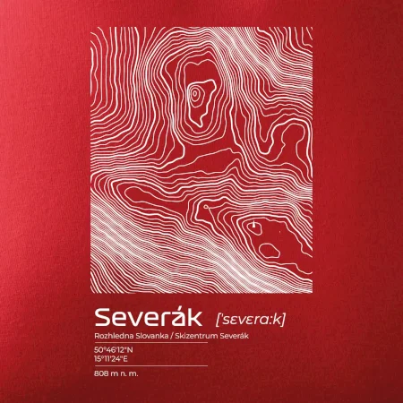 Severák - vrstevnice v obdélníku
