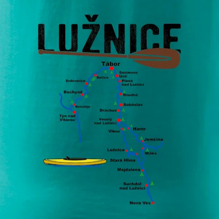 Mapa řeky Lužnice