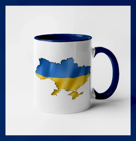 Ukrajina vlajka mapa