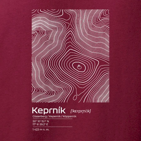 Keprník - vrstevnice v obdélníku