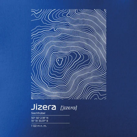 Jizera - vrstevnice v obdélníku