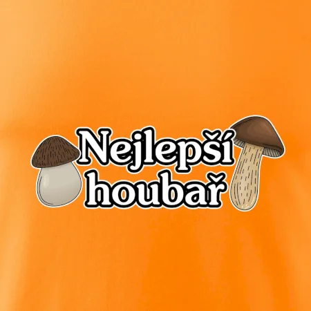 Nejlepší houbař - nápis s houbama