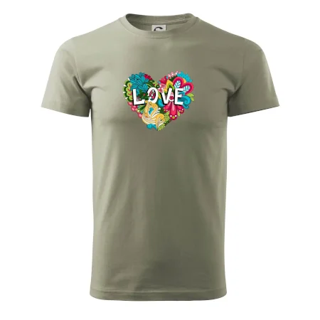 Love nápis květovaný