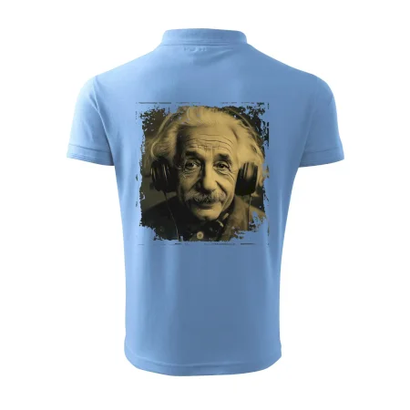 Albert se sluchátky