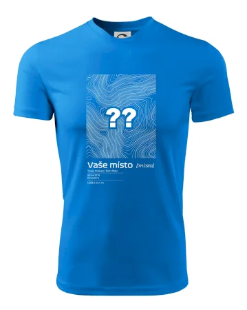 Vaše místo - vrstevnice v obdélníku