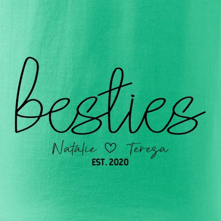 Párové mikiny - Besties Jména a rok