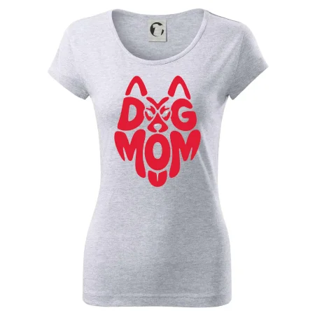 Dog mom nápis v hlavě