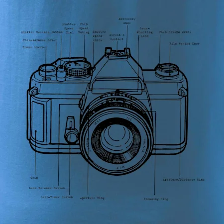 Nákres starý fotoaparát