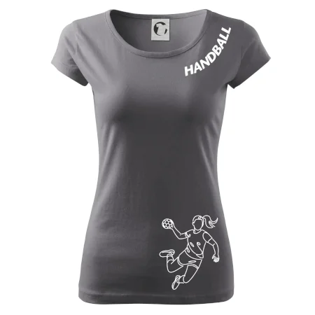 Handball nápis šikmo  - holka
