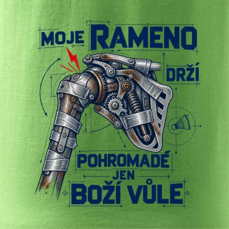Badminton rameno drží boží vůle