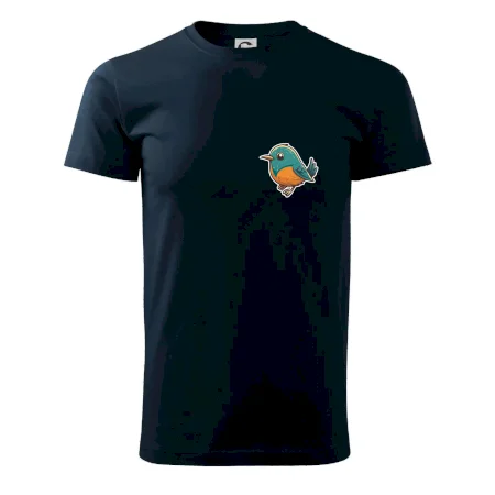 Ptáček kreslený na prsu