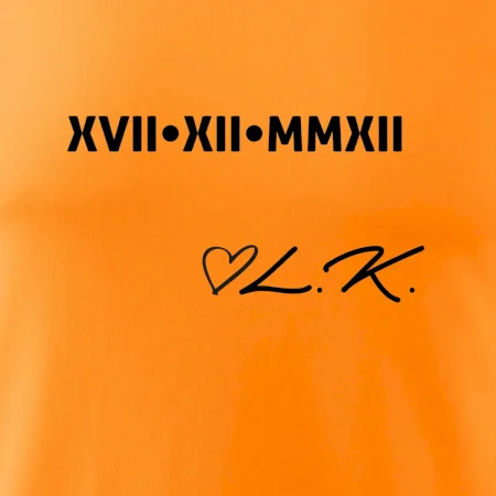 Datum výročí a iniciály