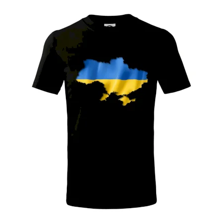 Ukrajina vlajka mapa