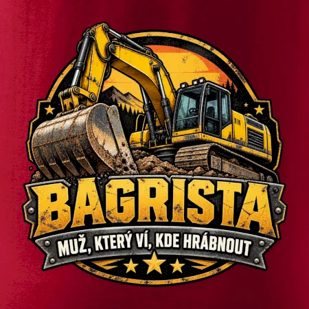 Bagrista muž který ví kde hrábnout