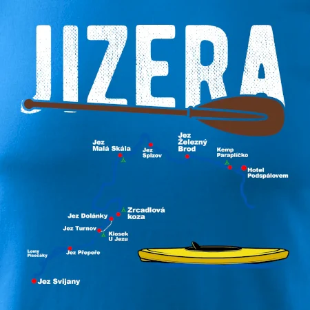 Mapa řeky Jizery