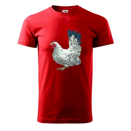 Slepice kreslená bílá