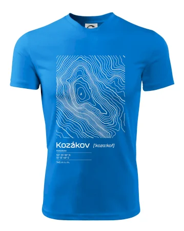 Kozákov - vrstevnice v obdélníku