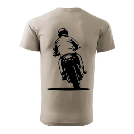 Motorkář na zádech - silnice