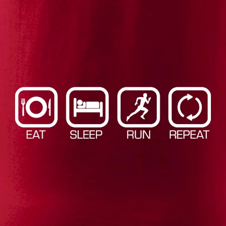 Eat sleep run repeat v řadě