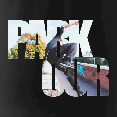 Parkour nápis ve městě