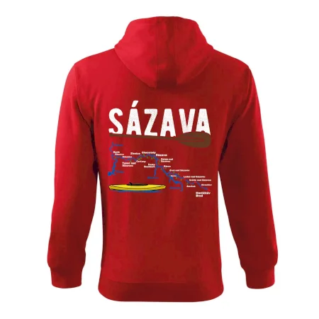 Mapa řeky Sázavy