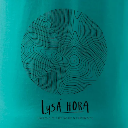 Lysá hora - vrstevnice v kruhu