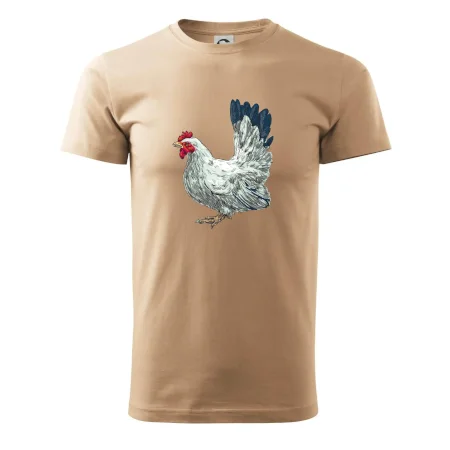 Slepice kreslená bílá