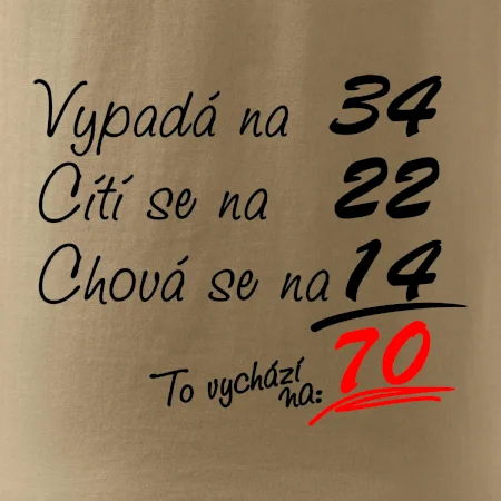 Vypadá, cítí se, chová se - 70 let
