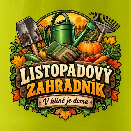 Listopadový zahradník v hlíně je doma