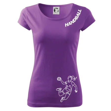 Handball nápis šikmo  - holka