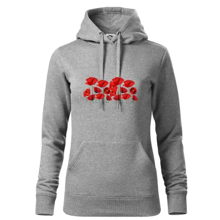 Vlčí mák v řadě
