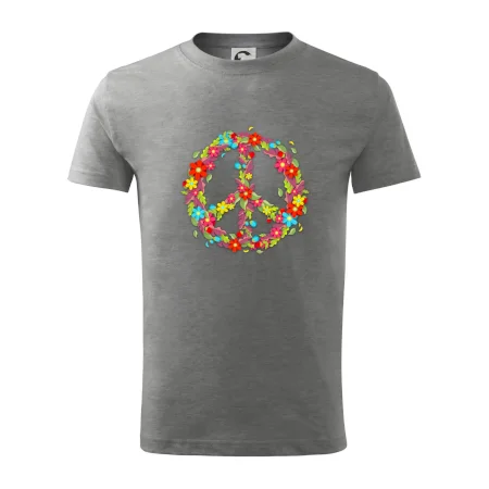 Peace symbol červené květiny