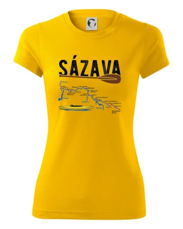 Mapa řeky Sázavy