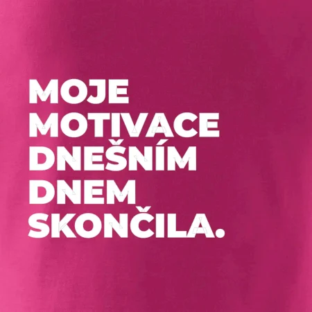 MOJE MOTIVACE DNEŠNÍM DNEM SKONČILA.