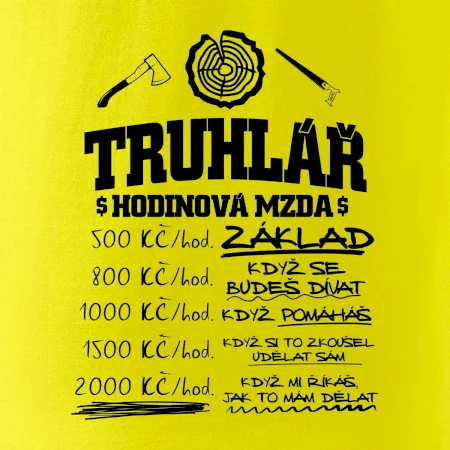 Hodinová mzda truhlář