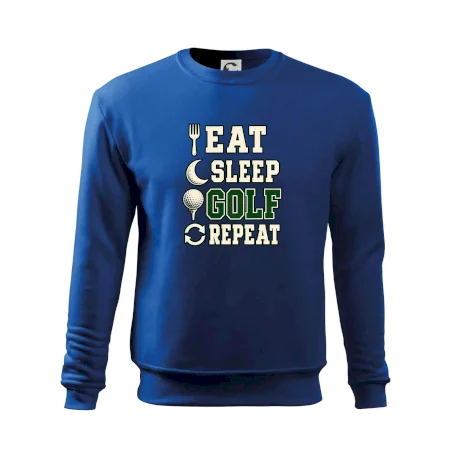Eat sleep golf repeat typografie