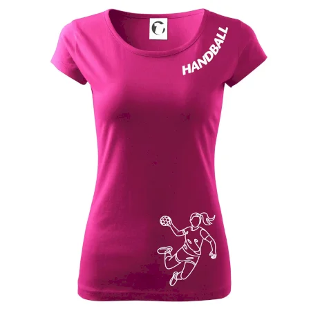 Handball nápis šikmo  - holka