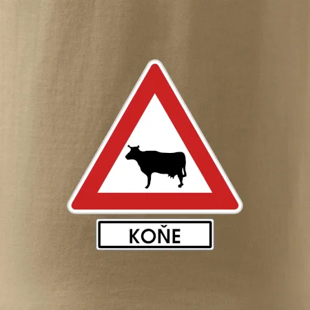 Dopravní značka - Pozor koně / kráva