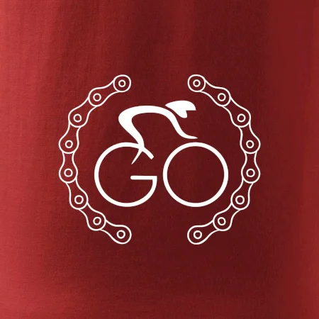 Logo cyklisty a řetěz