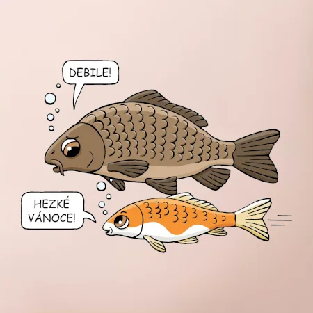 Hezké Vánoce Kapr a Koi kapr (Hana-creative)