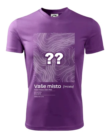 Vaše místo - vrstevnice v obdélníku