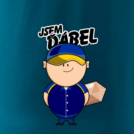 Jsem ďábel doručovatel modro žlutý